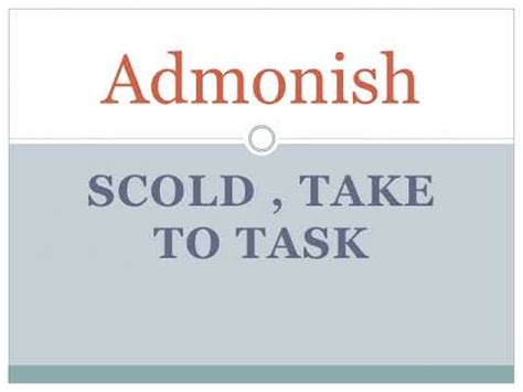 meaning of admonish in the bible